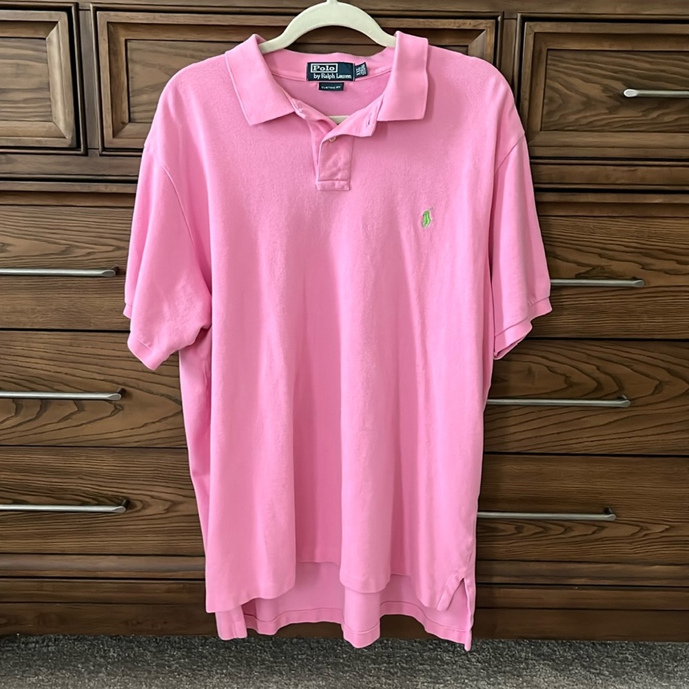 EUC polo by Ralph Lauren pink pique polo shirt XXL